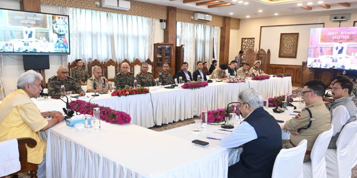 LG Sinha chairs high-level security review meeting with senior officials