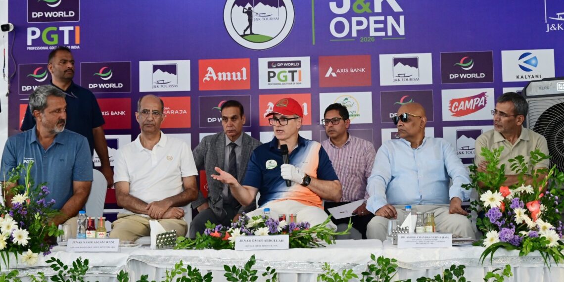 CM Omar Abdullah tees off PGTI Golf Tournament at RSGC, unveils trophy