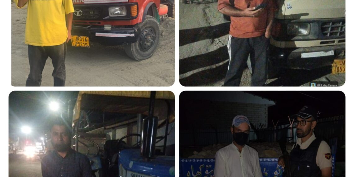 *Baramulla Police Tighten Noose on Illegal Mining; Four Vehicles Intercepted*
