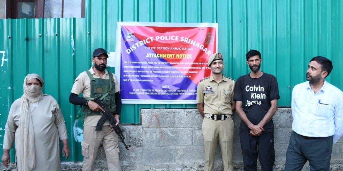 Police attach Properties worth ₹7.11 Crore linked to drug trafficking & terror activities in Srinagar