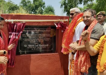 Sham Lal Sharma Lays Foundation Stone for ₹8.43 Crore Lala Da Bagh Nallah Restoration Works Under SASCI Scheme