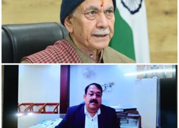Lieutenant Governor reviews the ongoing development works of Pachokhar Digital Library dedicated to Nari Shakti at Zamania, Ghazipur