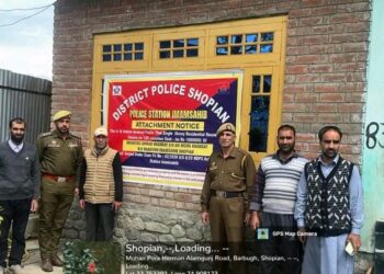 Police attach residential property acquired through proceeds of drug trade  in Shopian
