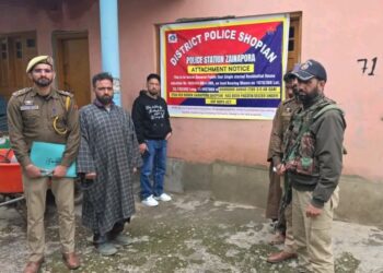 Police attach residential house acquired through proceeds of drug trade in Shopian 