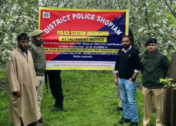 Police attach immovable property acquired through proceeds of drug trafficking in Shopian