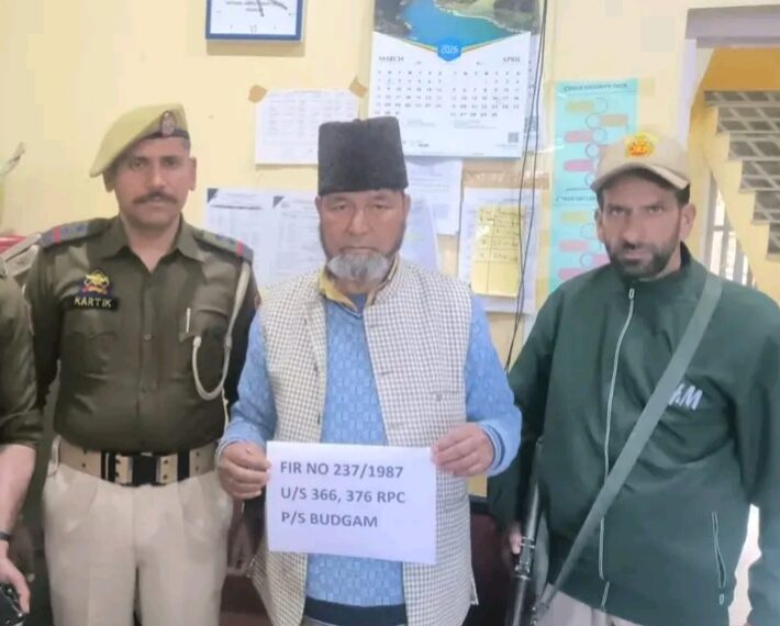 Budgam Police arrests Absconder evading arrest in 39 year old Rape case