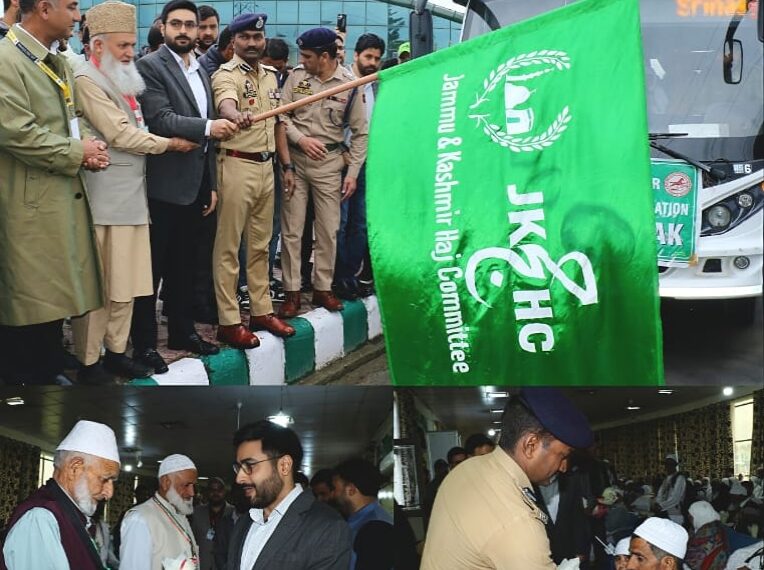 First batch of Haj Pilgrims leave from Haj House Srinagar