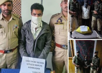Four drug peddlers held in 4 NDPS Cases in Anantnag