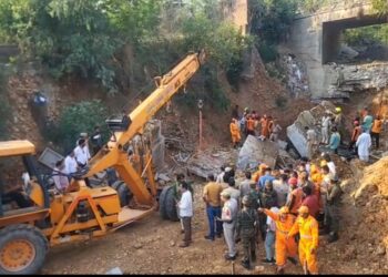 Several workers feared trapped as under-construction bridge collapses in Jammu