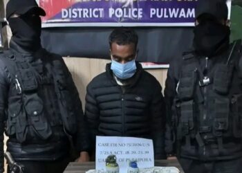 Terrorist Associate arrested in Pulwama; Arms & Explosives recovered