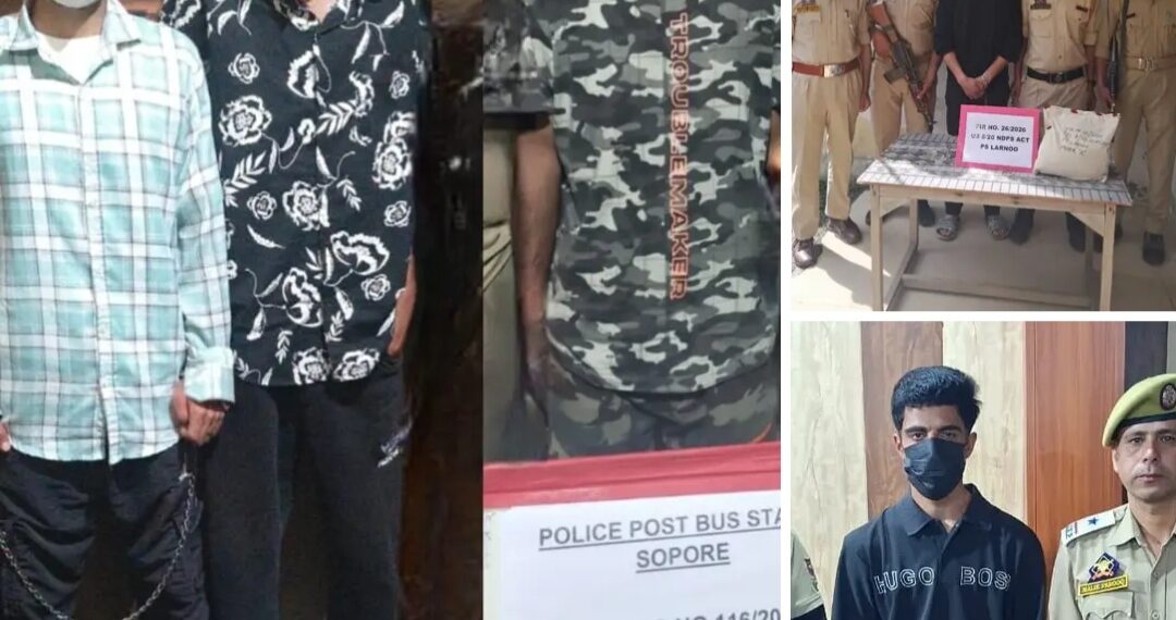 Police arrest 07 Drug Peddlers across Kashmir