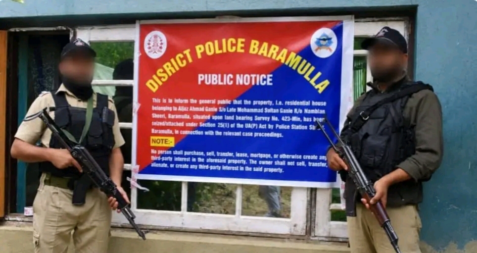 Police attach Residential house under UAPA in Baramulla