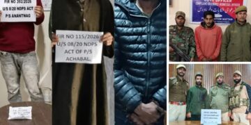 7 Peddlers Arrested In Anantnag, Large Quantity of Contraband Substances Recovered