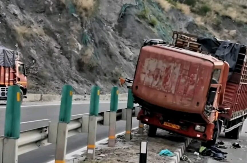 Driver Dies After Truck Hits Divider In Ramban