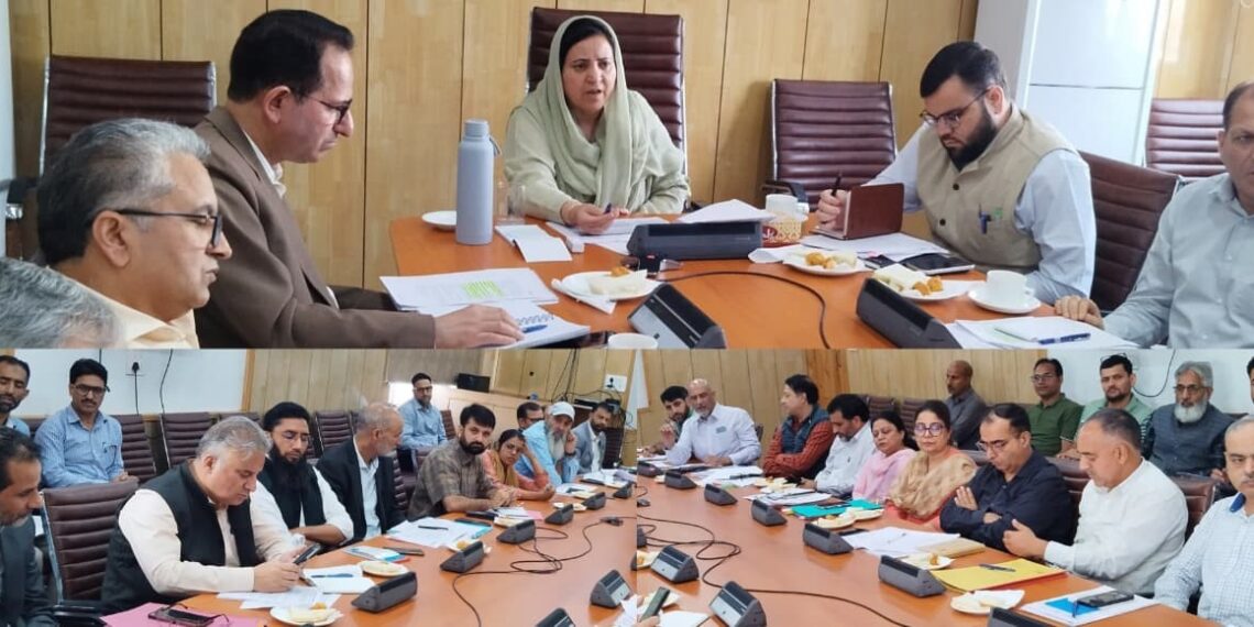 Sakeena Itoo reviews Education, Health sector scenario in Budgam Constituency