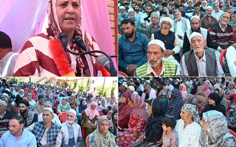 Sakeena Itoo visits several areas in D.H. Pora, holds public outreach programme at Ahmadabad, Kulgam