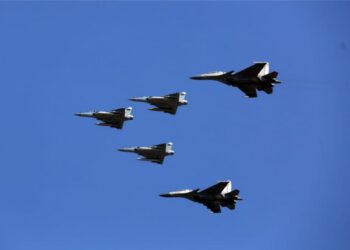 Indian Air Force team displays spectacular air show