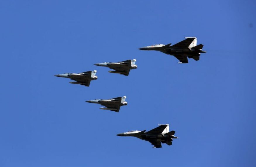 Indian Air Force team displays spectacular air show