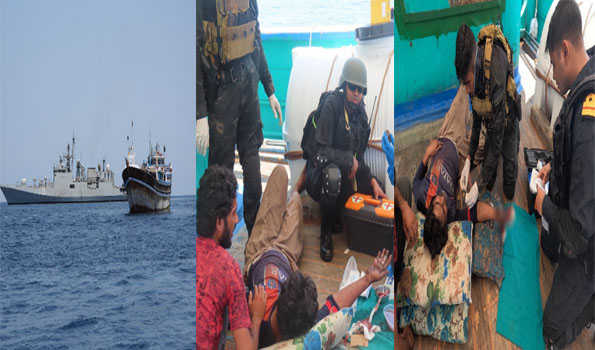 Indian Navy renders critical medical help to Pakistani crew in Central Arabian Sea