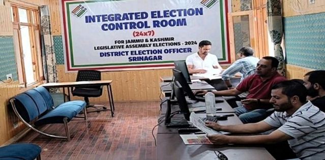 Integrated Election Control Room, MCMC, Media Centre set up in Srinagar