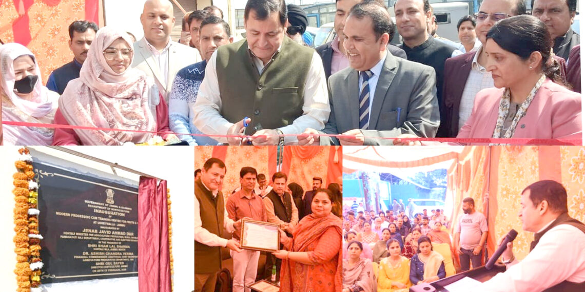 Javid Dar inaugurates Modern Processing cum training centre for fruits, vegetables