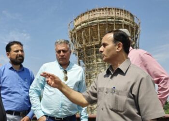 MD JJM visits Sopore, inspects progress of works on various ongoing projects