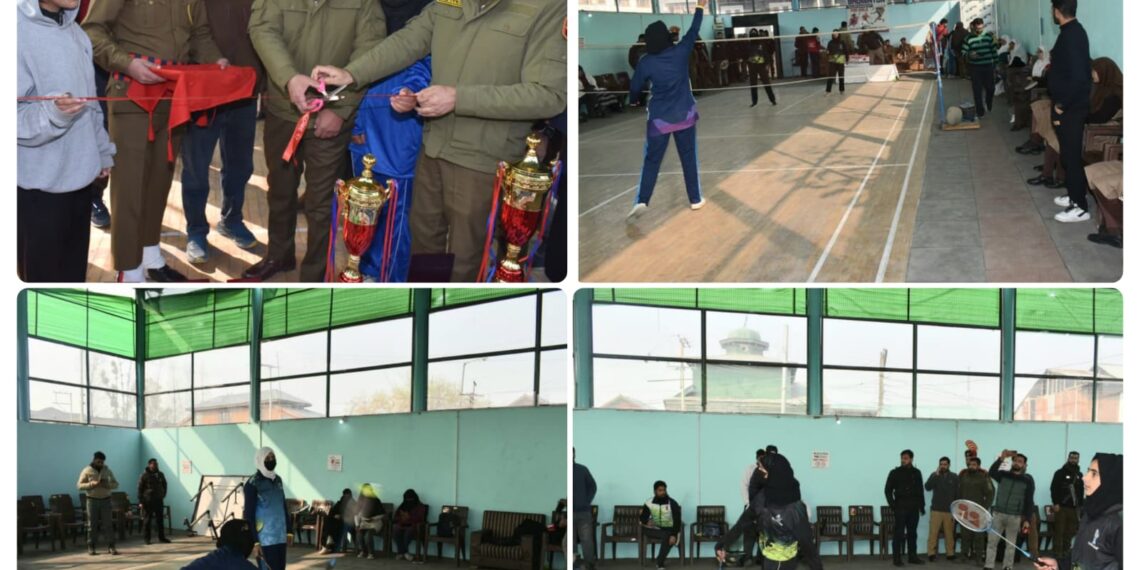J&K Police inaugurates Girls Badminton tournament at Indoor Stadium Pulwama