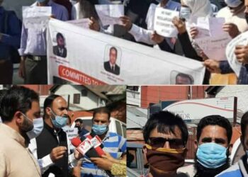 JKTJAC leadership stages protest against  IMPACT, calls it a discriminatory tool