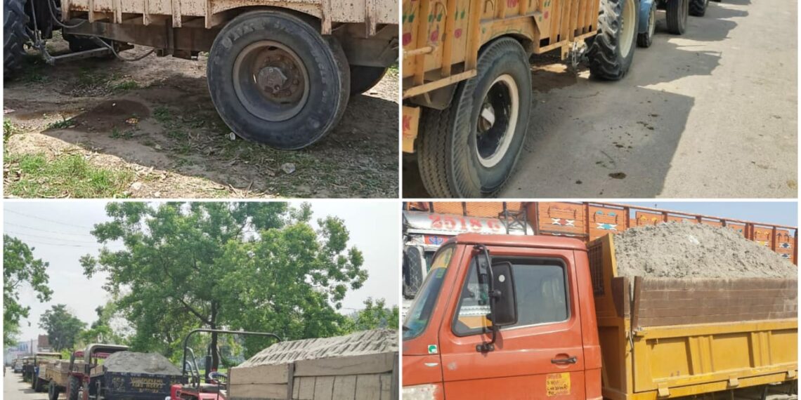11 vehicles involved in illegal mining seized in Satwari Jammu : Police