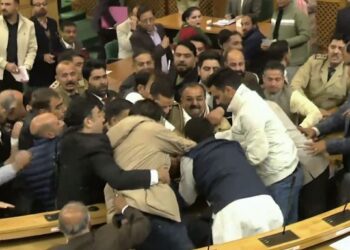 Pandemonium in J&K Assembly on Spl Status resolution