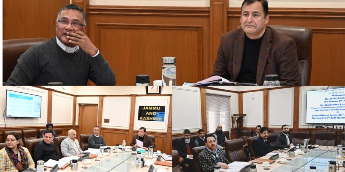 *Javid Dar chairs JKAIDCL’s 70th BoDs meeting; reviews performance, asks for strengthening agri infrastructure*