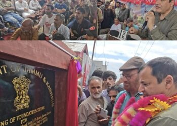 Javid Dar lays foundation stone for Rs 18 cr PMGSY Road, Says connectivity key to rural transformation