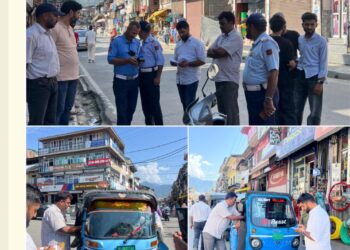 Joint Enforcement Drive conducted to regulate E-Auto operations in Bandipora
