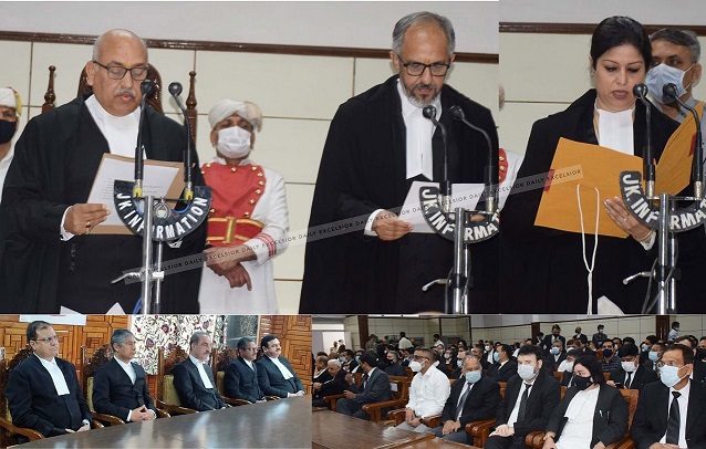 J&K Chief Justice administers oath of office to newly appointed addl judges