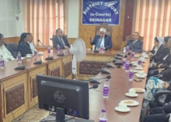 Justice Atul Sreedharan, Justice Javed Iqbal Wani visit Distt Court Complex Srinagar