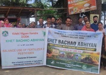 KVK Doda conducts awareness-cum-training programme under Khet Bachao Abhiyan at Village Dhara