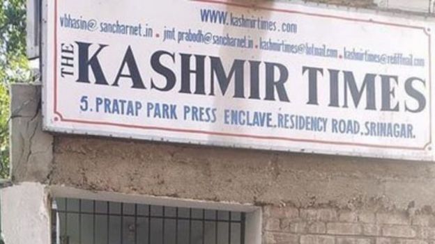 Kashmir Times office locked in Srinagar