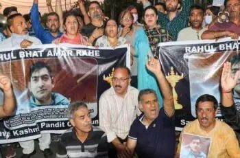 Kashmiri Pandits continue protest against Rahul Bhat’s killing