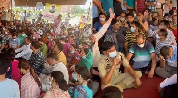Kashmiri Pandits continue protest against killing, Demand fool proof security in Valley
