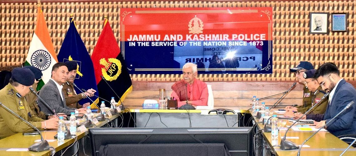 LG Sinha Reviews Law & Order Situation at High-Level Meeting at PCR Kashmir