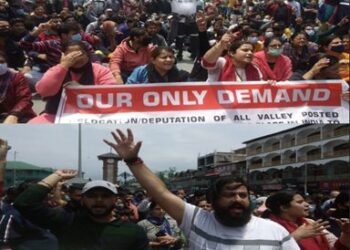 On day 10 of Rahul Bhat’s Killing KPs’ continue their protests in Valley parts