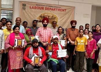 Labour Deptt J&K marks Labour Day with outreach, awareness, workers’ felicitation in Jammu