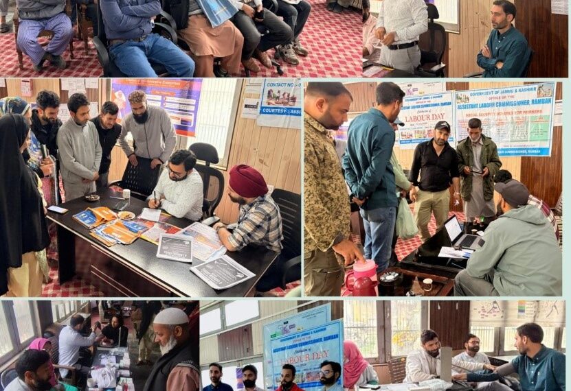 Int’l Labour Day celebrated at Banihal with awareness prog, health camp