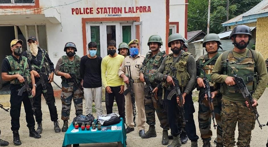 3-Militant Associates Of LeT Apprehended In Kupwara; 6 Hand Grenades Recovered