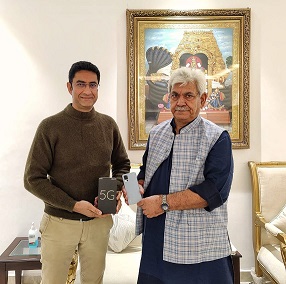 President Lava International calls on LG at Raj Bhawan Jammu