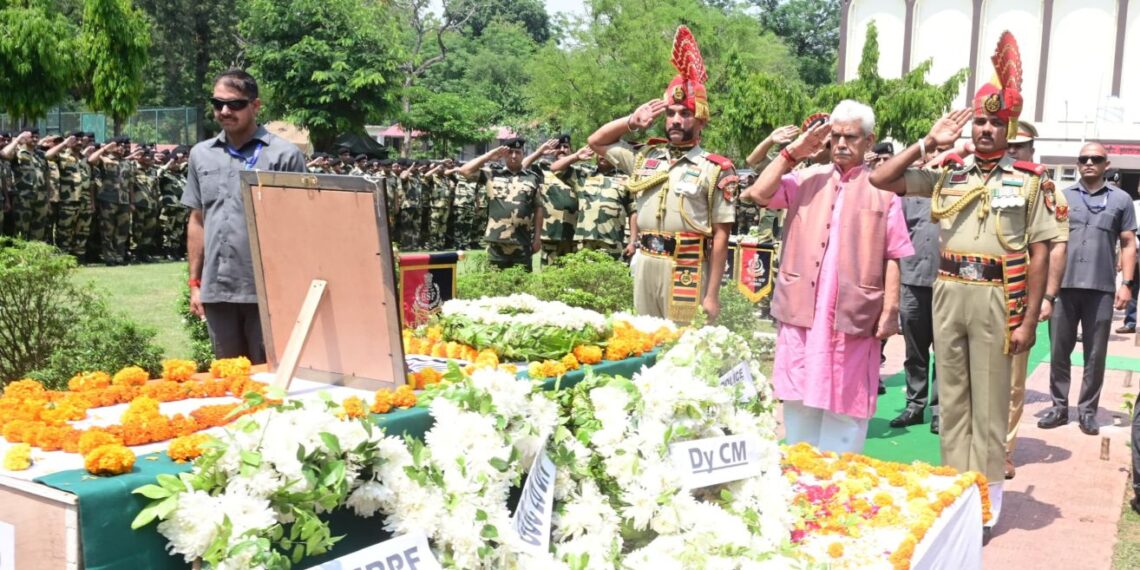 LG Sinha paid homage to BSF Sub Inspector Md. Imteyaz