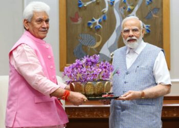 Lieutenant Governor Manoj Sinha call on PM Modi