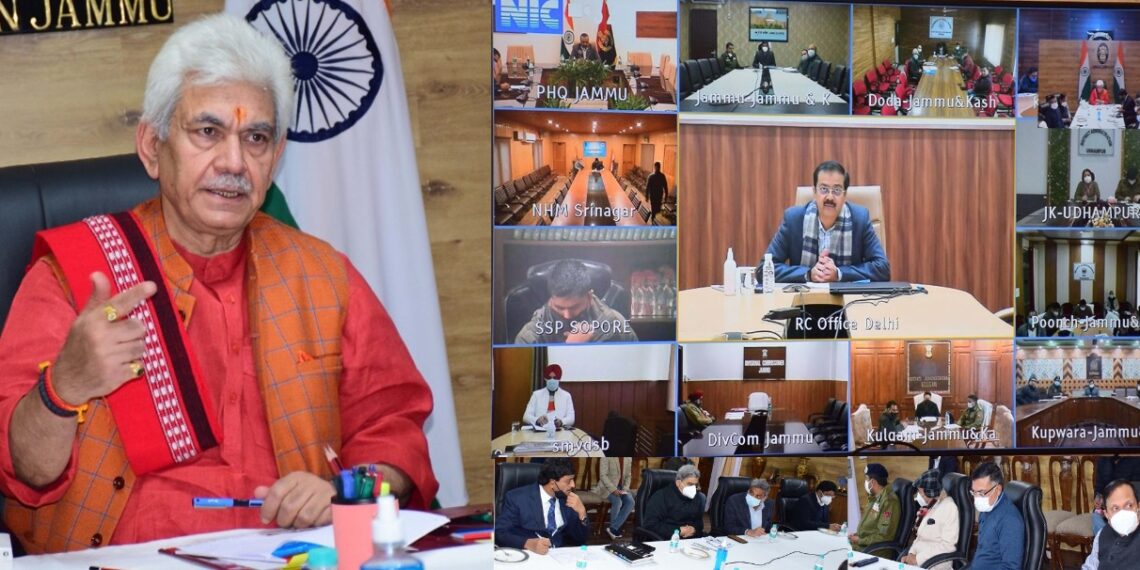 LG Sinha reviews J&K Covid situation with Covid Task Force, DCs, SPs