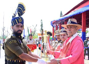 LG Sinha attends the Passing Out Parade of J&K Police Constables at STC Talwara