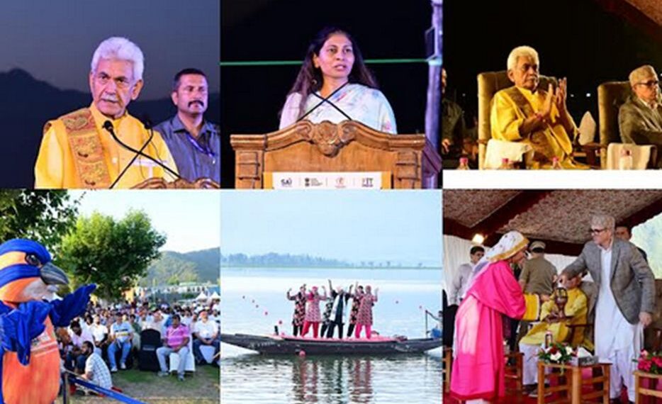 A Historic Handshake: LG Sinha, CM Omar Grace Water Sports Festival